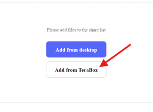 select a video from terabox